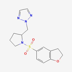 2-((1-((2,3-dihydrobenzofuran-5-yl)sulfonyl)pyrrolidin-2-yl)methyl)-2H-1,2,3-triazole