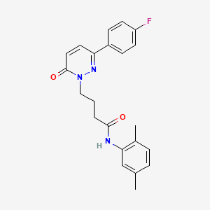 molecular formula C22H22FN3O2 B2904246 N-(2,5-dimethylphenyl)-4-(3-(4-fluorophenyl)-6-oxopyridazin-1(6H)-yl)butanamide CAS No. 946215-74-3