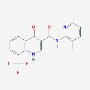 molecular formula C17H12F3N3O2 B2904248 4-hydroxy-N-(3-methylpyridin-2-yl)-8-(trifluoromethyl)quinoline-3-carboxamide CAS No. 946260-38-4