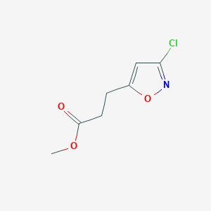 molecular formula C7H8ClNO3 B2904249 Methyl 3-(3-chloroisoxazol-5-yl)propanoate CAS No. 96735-14-7