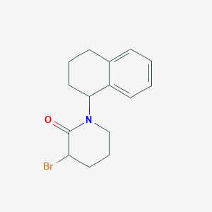 molecular formula C15H18BrNO B2904259 3-Bromo-1-(1,2,3,4-tetrahydronaphthalen-1-yl)piperidin-2-one CAS No. 1487982-67-1