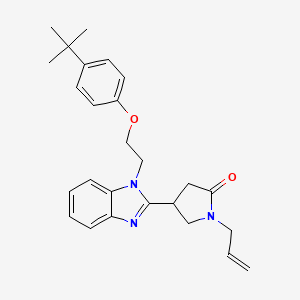 1-allyl-4-(1-(2-(4-(tert-butyl)phenoxy)ethyl)-1H-benzo[d]imidazol-2-yl)pyrrolidin-2-one