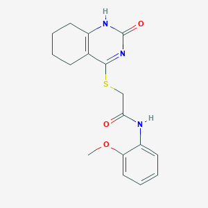 molecular formula C17H19N3O3S B2904272 N-(2-methoxyphenyl)-2-[(2-oxo-5,6,7,8-tetrahydro-1H-quinazolin-4-yl)sulfanyl]acetamide CAS No. 946324-33-0