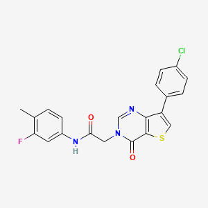 2-[7-(4-chlorophenyl)-4-oxothieno[3,2-d]pyrimidin-3(4H)-yl]-N-(3-fluoro-4-methylphenyl)acetamide