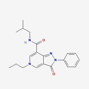 molecular formula C20H24N4O2 B2904294 N-isobutyl-3-oxo-2-phenyl-5-propyl-3,5-dihydro-2H-pyrazolo[4,3-c]pyridine-7-carboxamide CAS No. 921833-80-9
