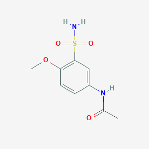 molecular formula C9H12N2O4S B2904296 N-(4-methoxy-3-sulfamoylphenyl)acetamide CAS No. 568556-83-2