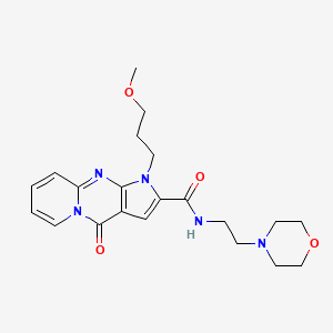 molecular formula C21H27N5O4 B2904306 1-(3-methoxypropyl)-N-(2-morpholinoethyl)-4-oxo-1,4-dihydropyrido[1,2-a]pyrrolo[2,3-d]pyrimidine-2-carboxamide CAS No. 900884-08-4
