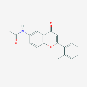 molecular formula C18H15NO3 B2904309 N-[2-(2-methylphenyl)-4-oxochromen-6-yl]acetamide CAS No. 923138-90-3