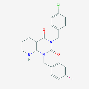 3-[(4-chlorophenyl)methyl]-1-[(4-fluorophenyl)methyl]-1H,2H,3H,4H-pyrido[2,3-d]pyrimidine-2,4-dione