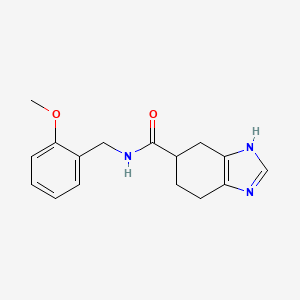 molecular formula C16H19N3O2 B2904315 N-(2-methoxybenzyl)-4,5,6,7-tetrahydro-1H-benzo[d]imidazole-5-carboxamide CAS No. 2034483-92-4