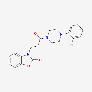 molecular formula C20H20ClN3O3 B2904321 3-(3-(4-(2-chlorophenyl)piperazin-1-yl)-3-oxopropyl)benzo[d]oxazol-2(3H)-one CAS No. 851988-77-7