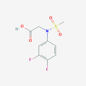 molecular formula C9H9F2NO4S B2904327 N-(3,4-difluorophenyl)-N-(methylsulfonyl)glycine CAS No. 915894-70-1