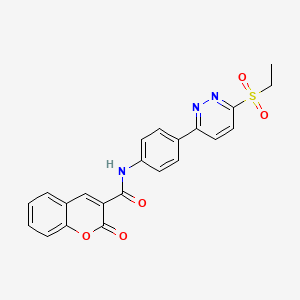 N-(4-(6-(ethylsulfonyl)pyridazin-3-yl)phenyl)-2-oxo-2H-chromene-3-carboxamide