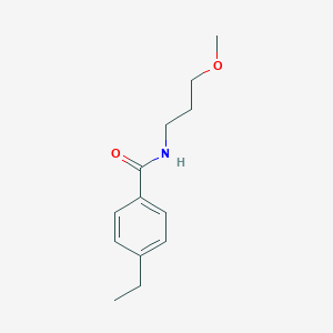 molecular formula C13H19NO2 B290433 4-ethyl-N-(3-methoxypropyl)benzamide 