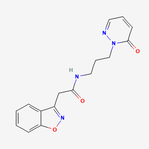 2-(benzo[d]isoxazol-3-yl)-N-(3-(6-oxopyridazin-1(6H)-yl)propyl)acetamide