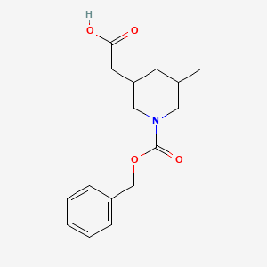 molecular formula C16H21NO4 B2904344 2-(5-Methyl-1-phenylmethoxycarbonylpiperidin-3-yl)acetic acid CAS No. 2248416-91-1