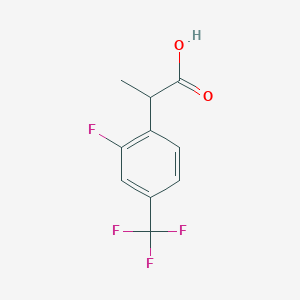 molecular formula C10H8F4O2 B2904345 2-[2-氟-4-(三氟甲基)苯基]丙酸 CAS No. 1698550-97-8