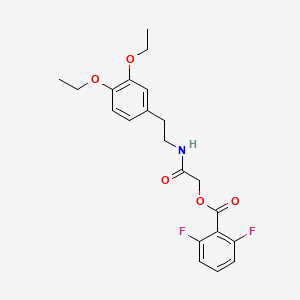 [2-[2-(3,4-Diethoxyphenyl)ethylamino]-2-oxoethyl] 2,6-difluorobenzoate