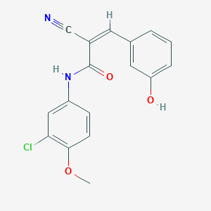 molecular formula C17H13ClN2O3 B2904352 (Z)-N-(3-氯-4-甲氧基苯基)-2-氰基-3-(3-羟基苯基)丙-2-烯酰胺 CAS No. 903178-59-6