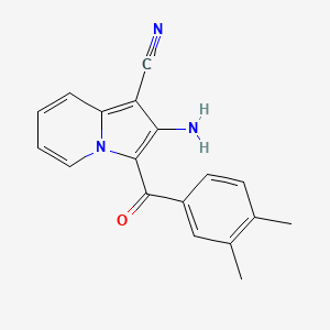2-Amino-3-(3,4-dimethylbenzoyl)indolizine-1-carbonitrile
