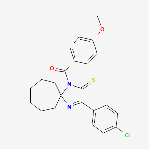 3-(4-Chlorophenyl)-1-(4-methoxybenzoyl)-1,4-diazaspiro[4.6]undec-3-ene-2-thione