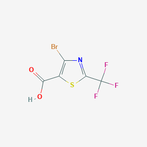 molecular formula C5HBrF3NO2S B2904376 4-Bromo-2-(trifluoromethyl)thiazole-5-carboxylic acid CAS No. 1445906-51-3