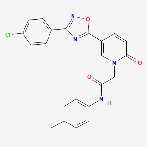 molecular formula C23H19ClN4O3 B2904379 N-cycloheptyl-3-(3-phenyl-4-piperidin-1-ylisoxazolo[5,4-d]pyrimidin-6-yl)propanamide CAS No. 1112440-58-0