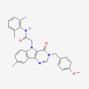 molecular formula C29H28N4O3 B2904382 N-(2,6-二甲苯基)-2-(3-(4-甲氧基苄基)-8-甲基-4-氧代-3H-嘧啶并[5,4-b]吲哚-5(4H)-基)乙酰胺 CAS No. 1216399-96-0