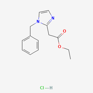ethyl 2-(1-benzyl-1H-imidazol-2-yl)acetate hydrochloride