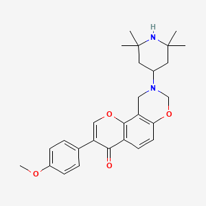 3-(4-methoxyphenyl)-9-(2,2,6,6-tetramethylpiperidin-4-yl)-9,10-dihydrochromeno[8,7-e][1,3]oxazin-4(8H)-one