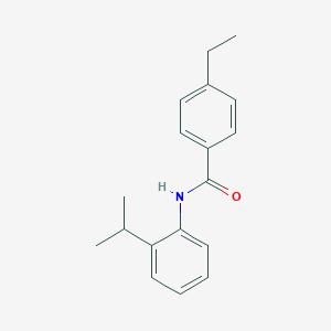 molecular formula C18H21NO B290439 4-ethyl-N-(2-isopropylphenyl)benzamide 