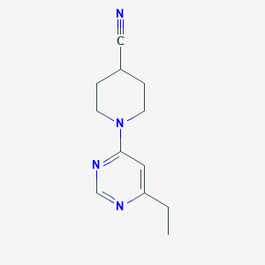 molecular formula C12H16N4 B2904395 1-(6-Ethylpyrimidin-4-yl)piperidine-4-carbonitrile CAS No. 2034416-79-8