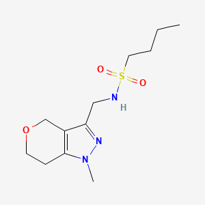 N-((1-methyl-1,4,6,7-tetrahydropyrano[4,3-c]pyrazol-3-yl)methyl)butane-1-sulfonamide