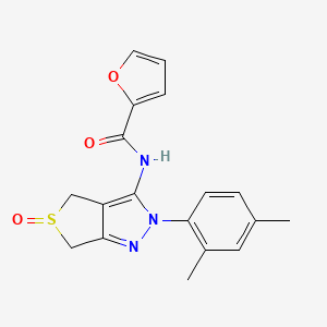 molecular formula C18H17N3O3S B2904402 N-(2-(2,4-二甲苯基)-5-氧化-4,6-二氢-2H-噻吩并[3,4-c]吡唑-3-基)呋喃-2-甲酰胺 CAS No. 1020247-81-7