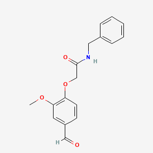 molecular formula C17H17NO4 B2904411 N-benzyl-2-(4-formyl-2-methoxyphenoxy)acetamide CAS No. 486995-09-9