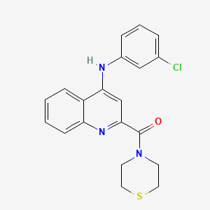 (4-((3-Chlorophenyl)amino)quinolin-2-yl)(thiomorpholino)methanone