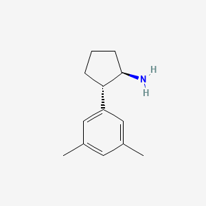 molecular formula C13H19N B2904422 (1R,2S)-2-(3,5-dimethylphenyl)cyclopentan-1-amine CAS No. 1807939-41-8; 1808643-58-4