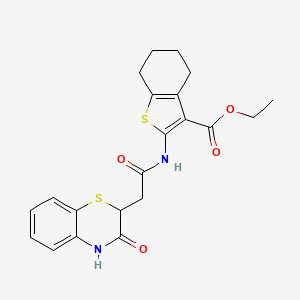 ethyl 2-{[(3-oxo-3,4-dihydro-2H-1,4-benzothiazin-2-yl)acetyl]amino}-4,5,6,7-tetrahydro-1-benzothiophene-3-carboxylate