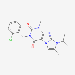 2-[(2-Chlorophenyl)methyl]-4,7-dimethyl-6-propan-2-ylpurino[7,8-a]imidazole-1,3-dione