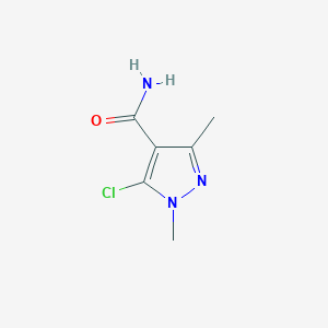 molecular formula C6H8ClN3O B2904429 5-氯-1,3-二甲基-1H-吡唑-4-甲酰胺 CAS No. 204251-18-3