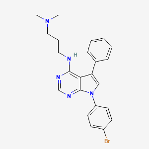 N'-[7-(4-bromophenyl)-5-phenyl-7H-pyrrolo[2,3-d]pyrimidin-4-yl]-N,N-dimethylpropane-1,3-diamine