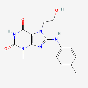 7-(2-hydroxyethyl)-3-methyl-8-(p-tolylamino)-1H-purine-2,6(3H,7H)-dione