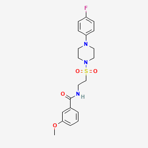 molecular formula C20H24FN3O4S B2904435 N-[2-[4-(4-fluorophenyl)piperazin-1-yl]sulfonylethyl]-3-methoxybenzamide CAS No. 899738-90-0