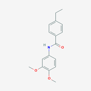 molecular formula C17H19NO3 B290444 N-(3,4-dimethoxyphenyl)-4-ethylbenzamide 