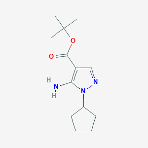 molecular formula C13H21N3O2 B2904443 Tert-butyl 5-amino-1-cyclopentylpyrazole-4-carboxylate CAS No. 2248361-06-8