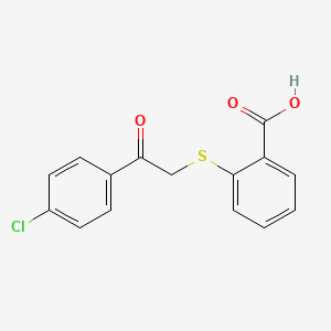 molecular formula C15H11ClO3S B2904448 2-{[2-(4-氯苯基)-2-氧代乙基]硫代}苯甲酸 CAS No. 15950-42-2