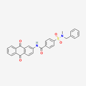 4-(N-benzyl-N-methylsulfamoyl)-N-(9,10-dioxo-9,10-dihydroanthracen-2-yl)benzamide