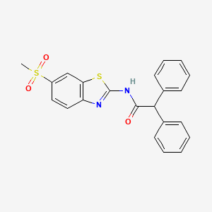 molecular formula C22H18N2O3S2 B2904452 N-(6-甲磺酰基-1,3-苯并噻唑-2-基)-2,2-二苯基乙酰胺 CAS No. 325813-69-2