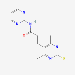 molecular formula C14H17N5OS B2904456 3-[4,6-dimethyl-2-(methylsulfanyl)pyrimidin-5-yl]-N-(pyrimidin-2-yl)propanamide CAS No. 1825561-89-4