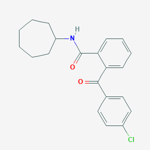 molecular formula C21H22ClNO2 B290446 2-(4-chlorobenzoyl)-N-cycloheptylbenzamide 